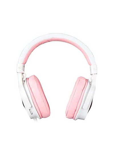 Buy Stereo Gaming Headset For PS4, PC, Over-Ear Noise Canceling Headphones With Mic, Bass Sound, Soft Earmuffs For Laptop PC- (SA-722)/Pink in Saudi Arabia