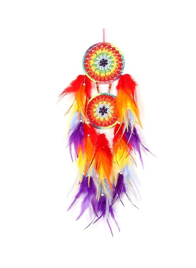 Buy Indian Feather Dream Catcher Pendant Multicolour in Saudi Arabia