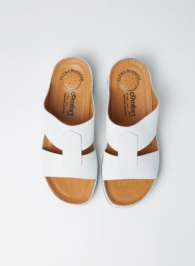 Buy Patterned Strap Sandals White in Saudi Arabia