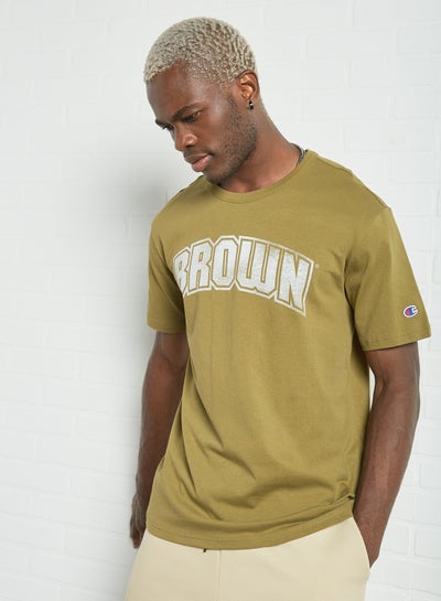 Buy College Print T-Shirt Brown in UAE
