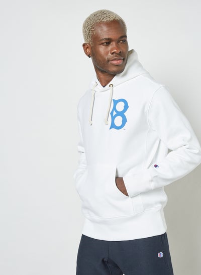 Buy Brooklyn MLB Reverse Weave Hoodie White in UAE