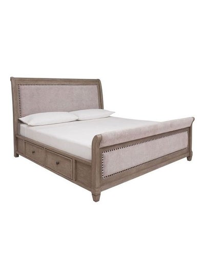 Buy Challene Bed Storage Rail Grey 64x80x16inch in Saudi Arabia