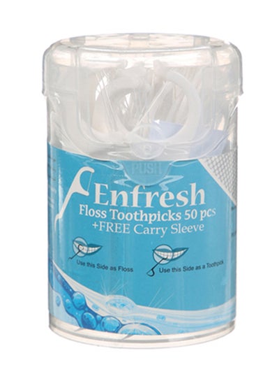 Buy 50-Piece Floss Toothpicks White in UAE