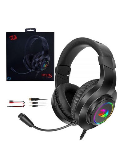 Buy HYLAS H260 RGB Gaming Headphone, 50mm Audio Drivers, Passive Noise Isolation, 3.5mm Audio & Mic Jack, USB-A Connector, 6ft Cable Length, Compatible with Xbox One, PS4, PS5, PCs, Laptops and Nintendo Switch, H260-RG Black in UAE