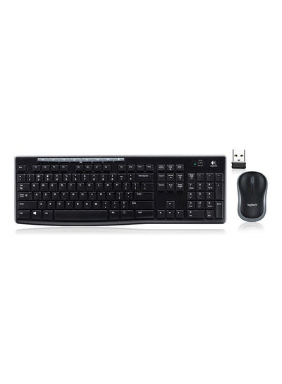 Buy 2-Piece Wireless Keyboard and Mouse with USB Receiver Black in Saudi Arabia