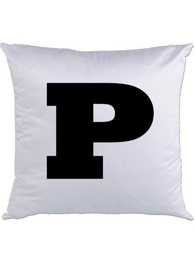 اشتري P Printed Cushion White/Black 40x40سم في الامارات