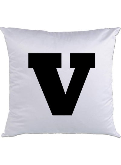 اشتري V Printed Cushion White/Black 40x40سم في الامارات