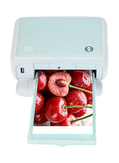 Buy Portable Photo Printer Blue/White in Saudi Arabia