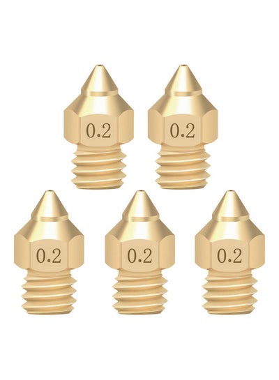 Buy 5-Piece 3D Printer Nozzles Brass in Saudi Arabia