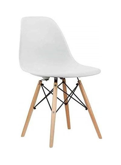 Buy Ultimate Eames Dining Chair White/Beige 41x83x46cm in UAE