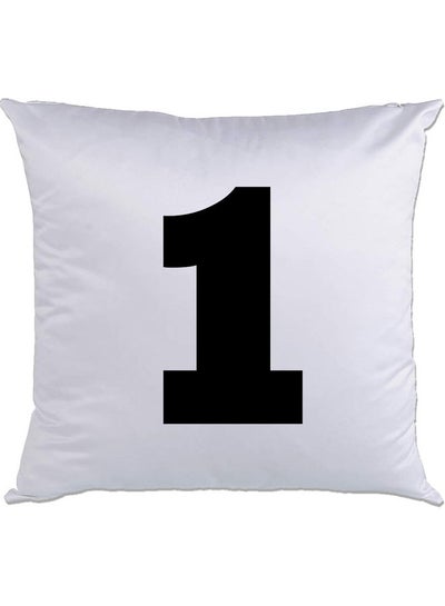 Buy 1 Printed Cushion White/Black 40x40cm in UAE