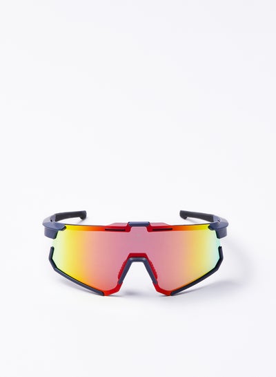 Buy Cycling Scooter Sunglasses - Athletiq Club Jabal Sawda - Blue Frame With Red Fire Multilayer Mirror Len in Saudi Arabia