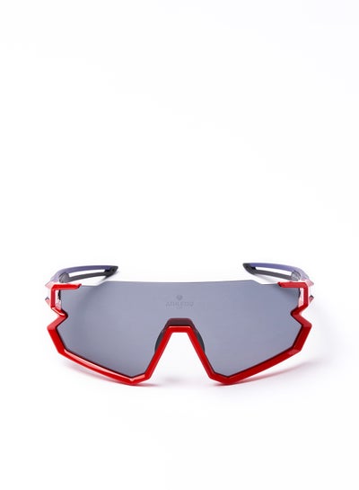 Buy Cycling Scooter Sunglasses - Athletiq Club Jebel Jais - Red And Blue Frame with Smoke Black Multilayer Lens in UAE