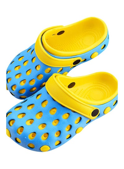 Buy Summer Casual Closed Toe Multi Holes Anti-Skid Sandals Blue/Yellow in Saudi Arabia