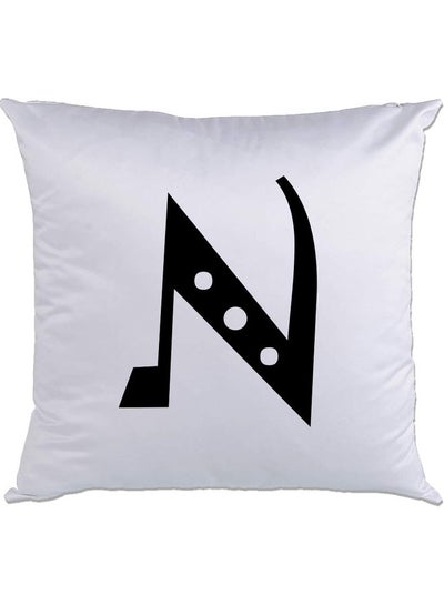 Buy N Printed Cushion White/Black 40x40cm in UAE