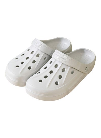 Buy Multi Holes Non Slip Sandals Light Grey in Saudi Arabia