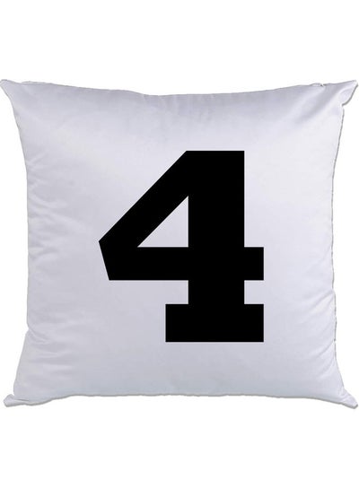 اشتري 4 Printed Cushion White/Black 40x40سم في الامارات