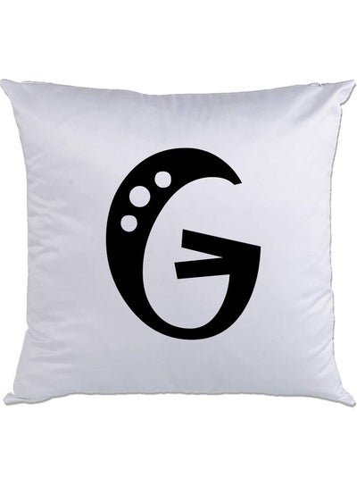 اشتري G Printed Cushion White/Black 40x40سم في الامارات