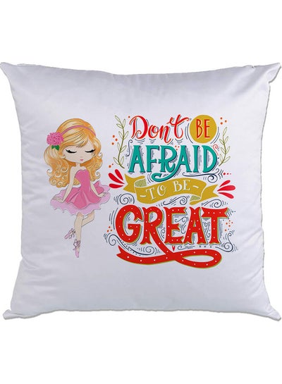 Buy Quote Printed Cushion White/Pink/Red 40x40cm in UAE