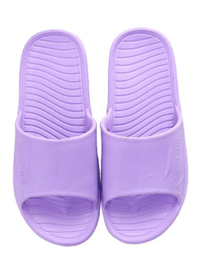 Buy Women Waterproof Anti-slip Lightweight Shower Slippers Purple in Saudi Arabia