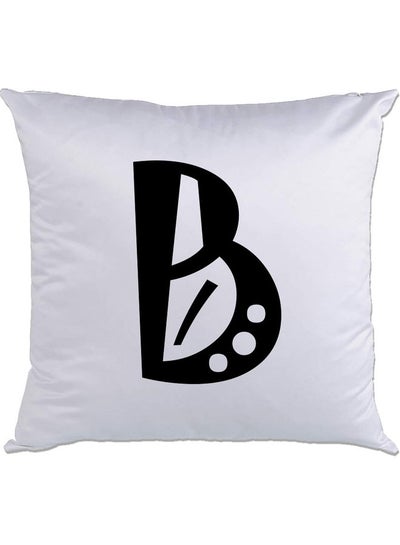 اشتري B Printed Cushion White/Black 40x40سم في الامارات