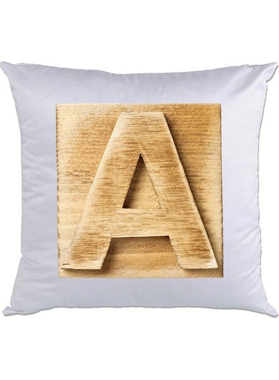 اشتري A-Printed Decorative Pillow White/Brown 40 x 40سم في الامارات