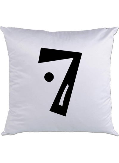 اشتري 7 Printed Cushion White/Black 40x40سم في الامارات