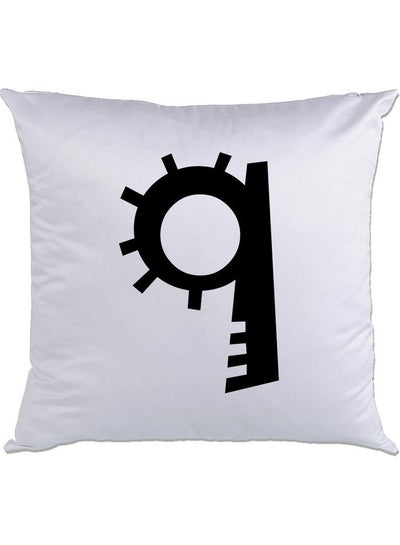 اشتري 9 Printed Cushion White/Black 40x40سم في الامارات