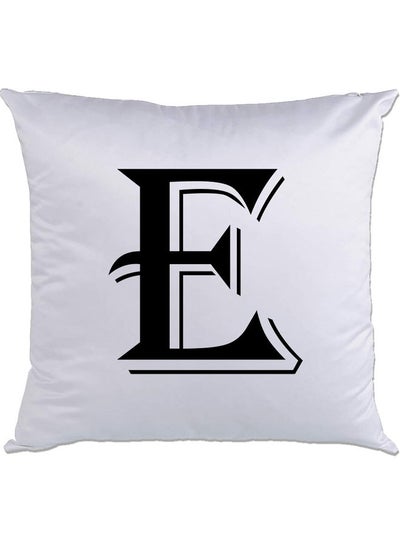 اشتري E-Printed Decorative Pillow White/Black 40 x 40سم في الامارات