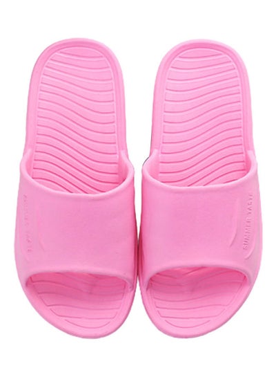 Buy Women Waterproof Anti-slip Lightweight Shower Slippers Pink in Saudi Arabia