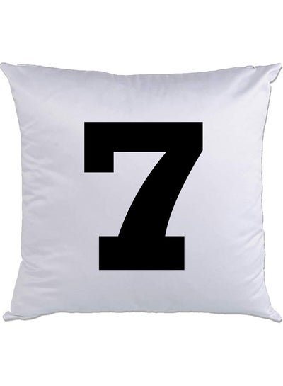 اشتري 7 Printed Cushion White/Black 40x40سم في الامارات