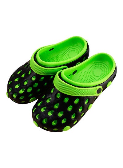 Buy Summer Casual Closed Toe Multi Holes Anti-skid Sandals Black/Green in Saudi Arabia