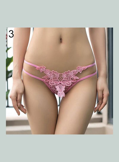 Buy Lace Detail Brief Pink in UAE