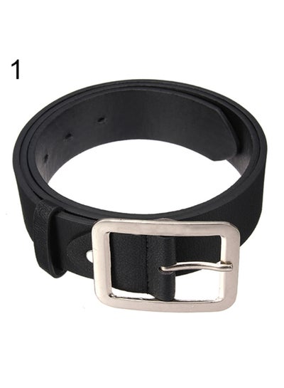 Buy Casual Waistband Pin Buckle Waist Strap Belt Black in UAE