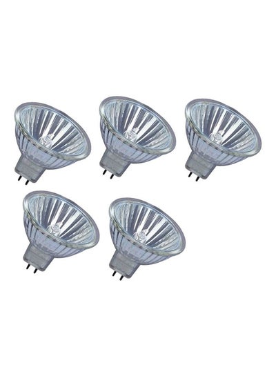 Buy Pack Of 5 Track And Recessed Halogen Bulb 50W Silver/Clear 20.1x13.2x5.2cm in UAE