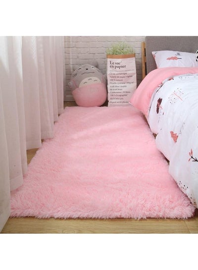 Buy Kid's Floor Padded Living Room Nordic  Puffy Carpet Pink in UAE