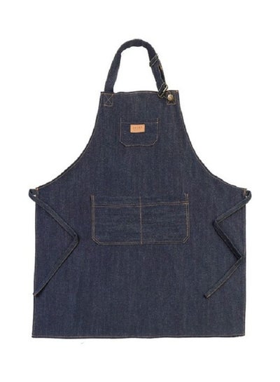 Buy Halter Adjustable Denim Apron Blue 20 x 20 x 2cm in Saudi Arabia