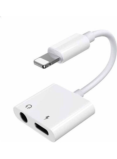 Buy Ben Series Lightning Audio and Charging Cable White in Egypt