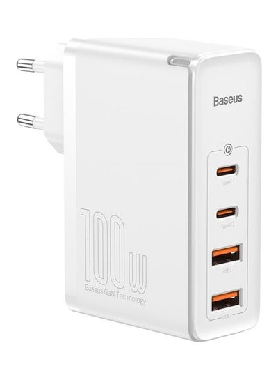 Buy 100W USB C Charger, PD3.0 QC4.0 PPS GaN Charging Station, 4-Port Fast Charging, Type C Wall Charger Block for MacBook Pro/Air, Laptops, iPad, iPhone 13 12 Pro Max Samsung, Air Pods, Apple Watch White in UAE
