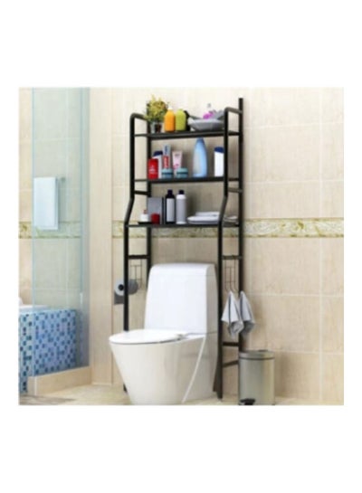 Buy 3 Tier Stainless Steel Toilet Cabinet Rack black in Egypt