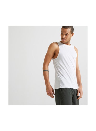 Buy Crew Neck Sport Tops Shirt White in Egypt