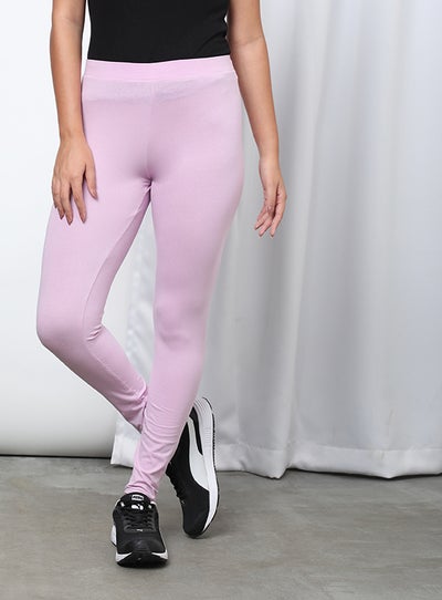 Casual Plain Ankle Leggings Lavendula 