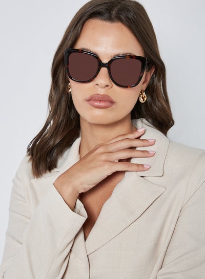 Buy Women's Full Rim Acetate Modified Rectangle Sunglasses - Lens Size: 53 mm in Saudi Arabia