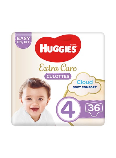 Buy Extra Care Baby Pants Diapers, Size 4, 9 - 14 Kg, 36 Count - Easy On/Off, Cloud Soft Comfort in UAE