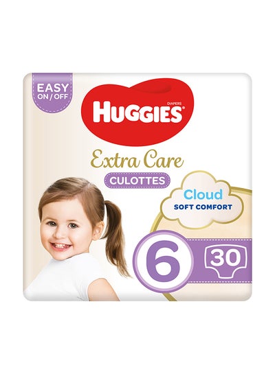Buy Extra Care Baby Pants Diapers, Size 6, 15 - 25 Kg, 30 Count - Easy On/Off, Cloud Soft Comfort in UAE