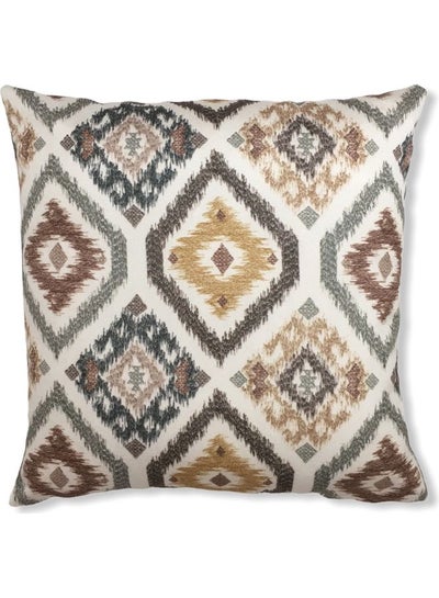 Buy Colour Graphic Cushion Cover Beige/Grey 45x45cm in Saudi Arabia