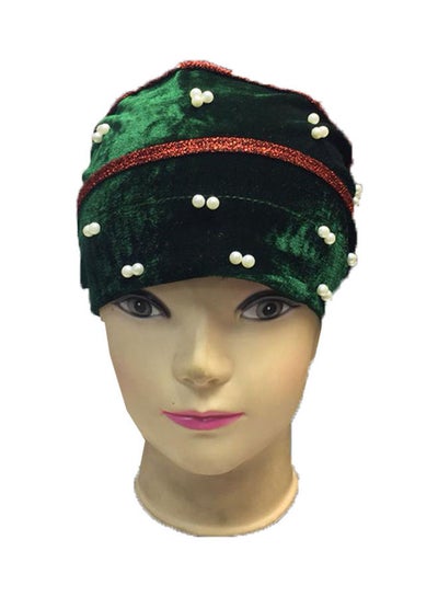 Buy Stylish Comfortable Bonnet Cap Green/White/Red in Saudi Arabia