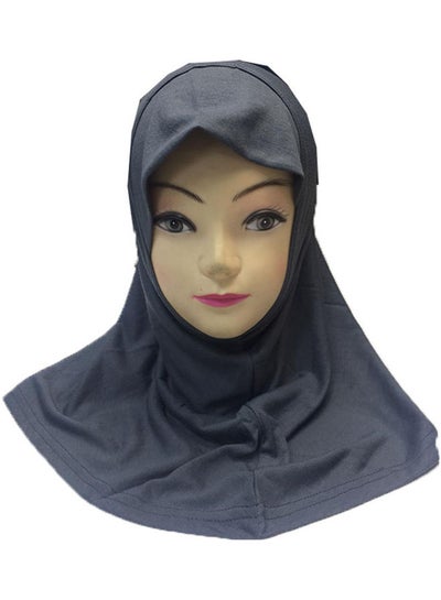 Buy Classic Design Hijab Dark Grey in Saudi Arabia