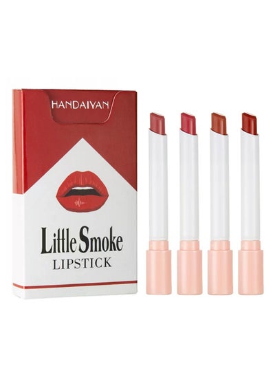 Buy 4-Piece Matte Long Lasting Lipstick Multicolour in Saudi Arabia