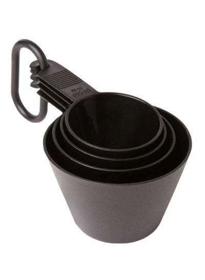 Buy 4-Piece Foodies Measuring Cup Set Black 240 Ml, 120 Ml, 80 Ml, 60ml in UAE